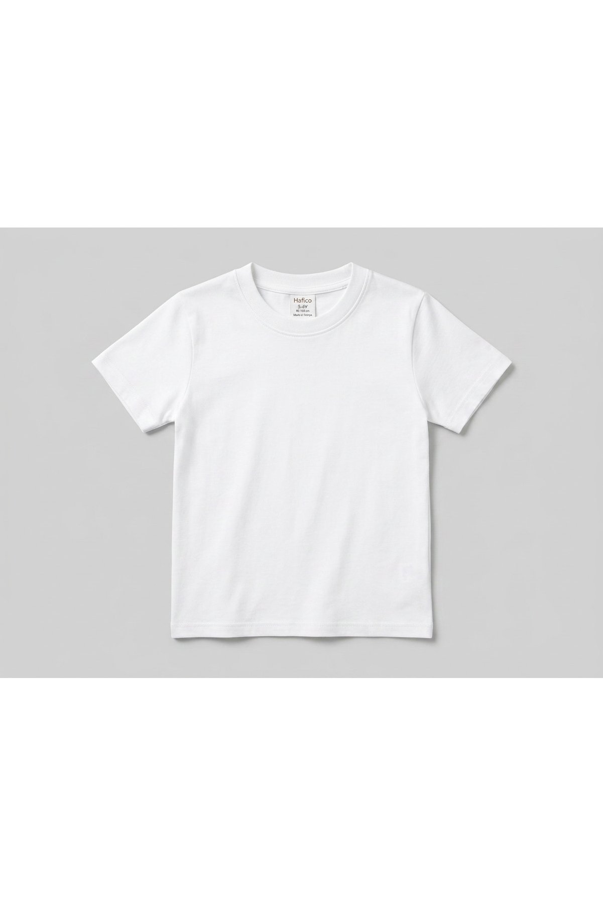 Düz Basic T-shirt %100 Pamuklu Bisiklet Yaka